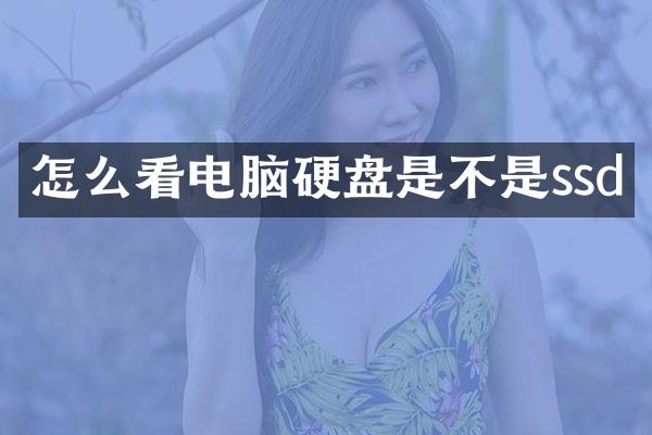 怎么看电脑硬盘是不是ssd