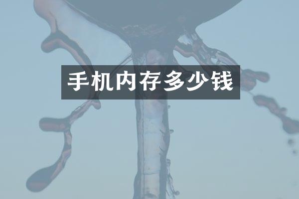 手机内存多少钱