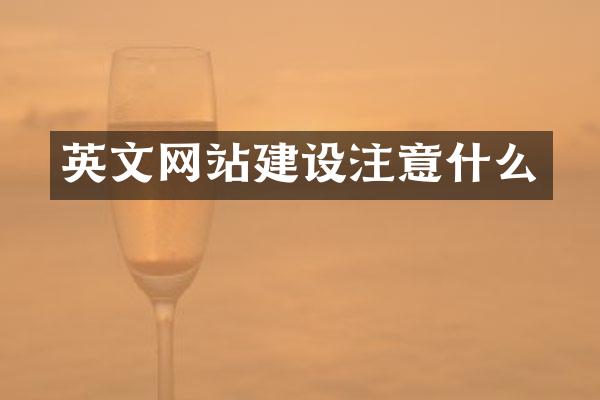 英文网站建设注意什么