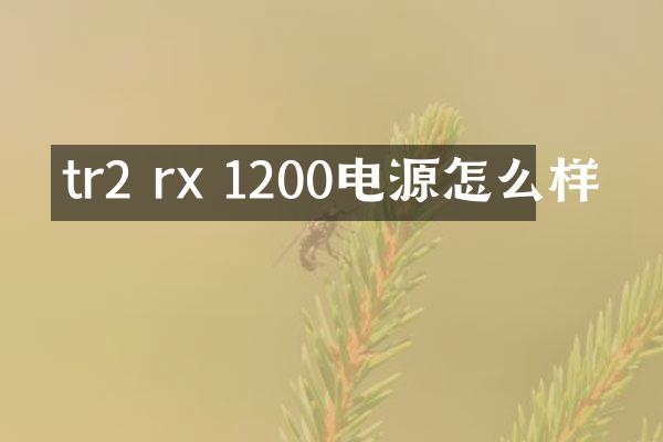 tr2 rx 1200电源怎么样