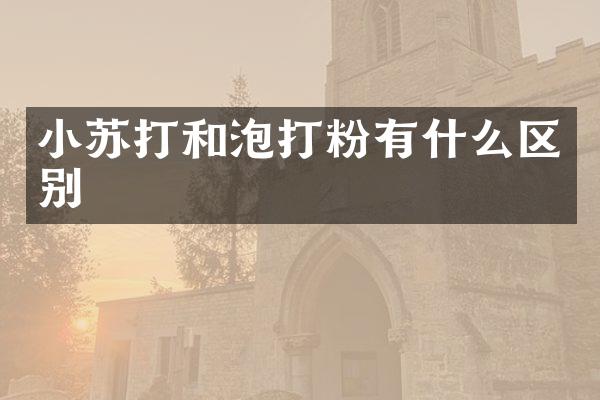 小苏打和泡打粉有什么区别