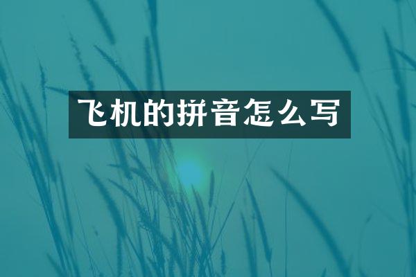 飞机的拼音怎么写