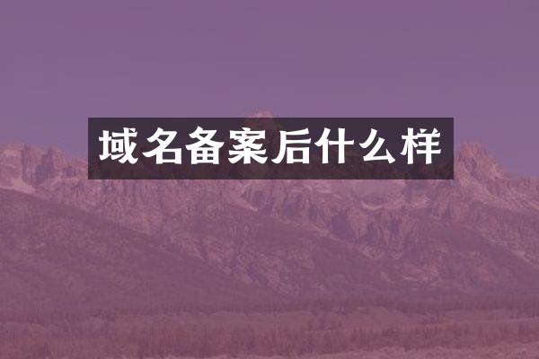 域名备案后什么样
