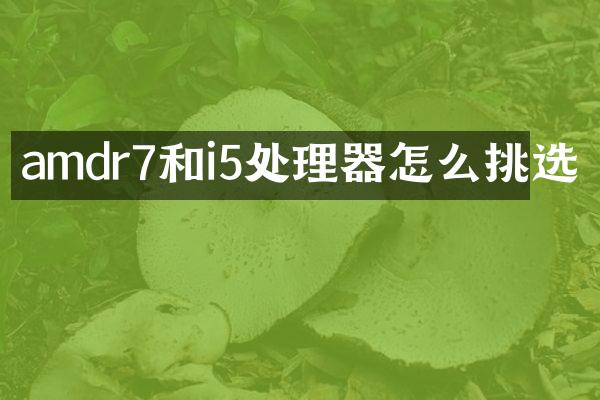 amdr7和i5处理器怎么挑选