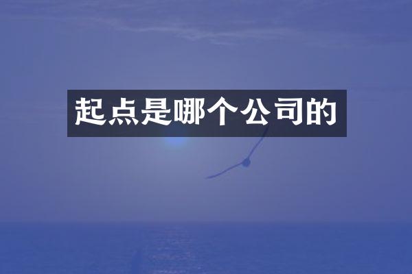 起点是哪个公司的