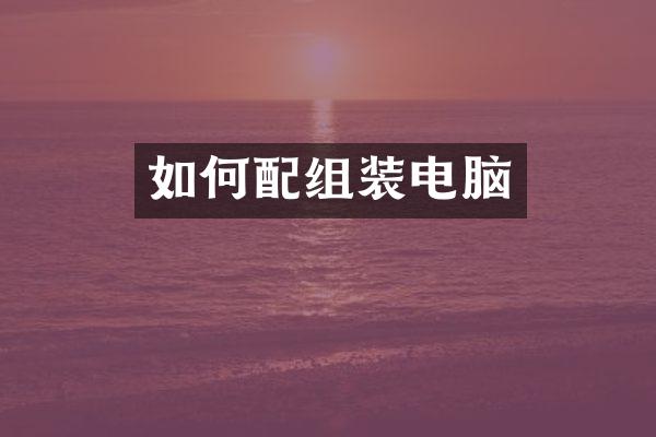 如何配组装电脑