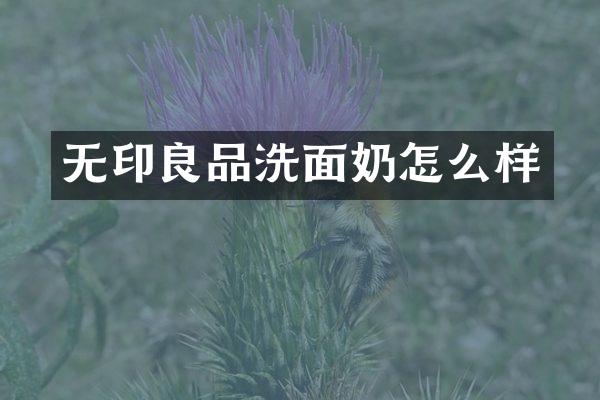 无印良品洗面奶怎么样