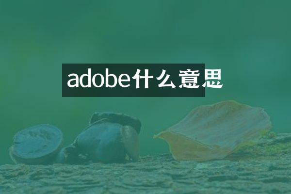 adobe什么意思