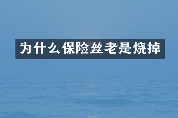 为什么保险丝老是烧掉