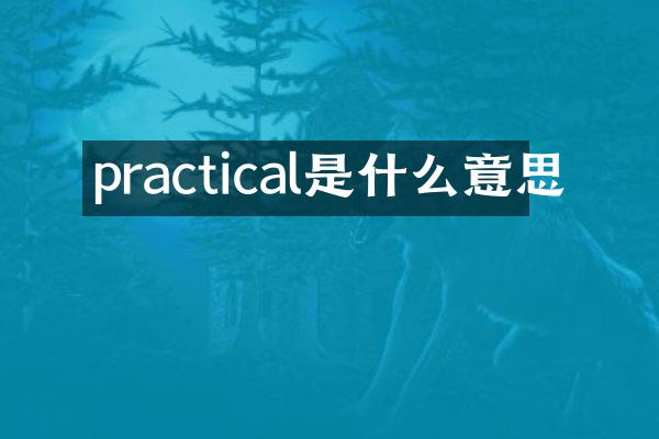 practical是什么意思