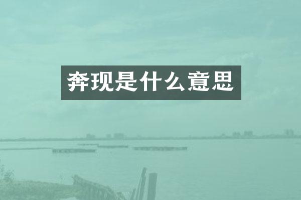 奔现是什么意思