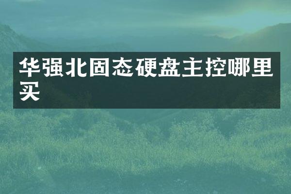 华强北固态硬盘主控哪里买