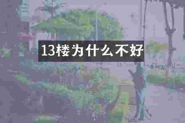 13楼为什么不好