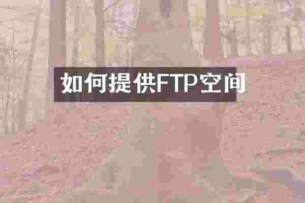如何提供FTP空间