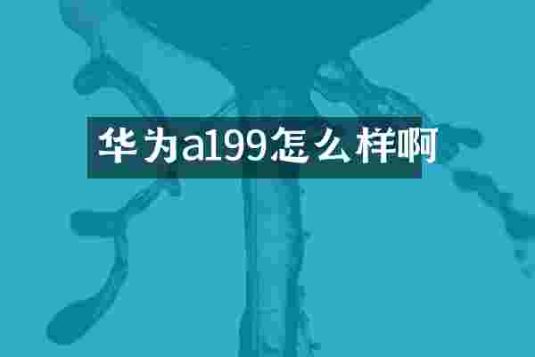 华为a199怎么样啊