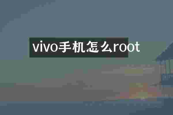 vivo手机怎么root