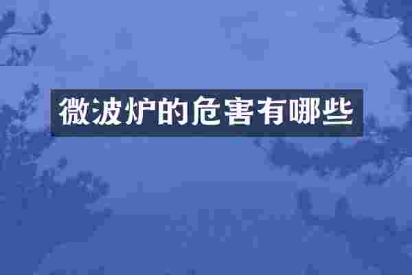 微波炉的危害有哪些