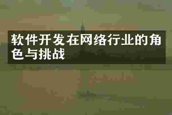 软件开发在网络行业的角色与挑战