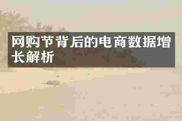 网购节背后的电商数据增长解析