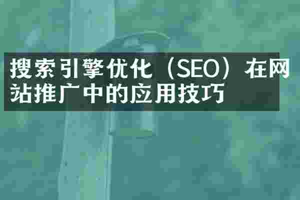 搜索引擎优化（SEO）在网站推广中的应用技巧