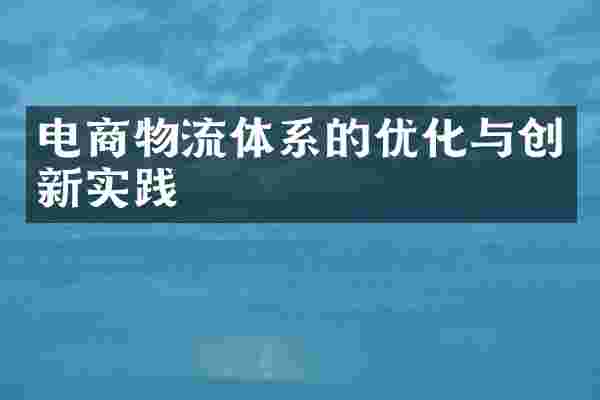 电商物流体系的优化与创新实践