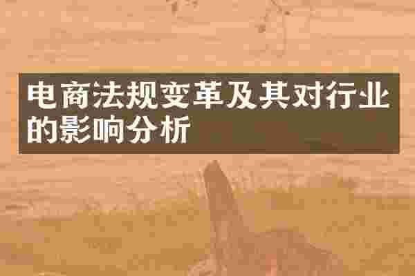 电商法规变革及其对行业的影响分析