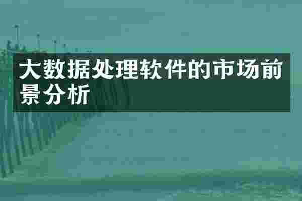 大数据处理软件的市场前景分析