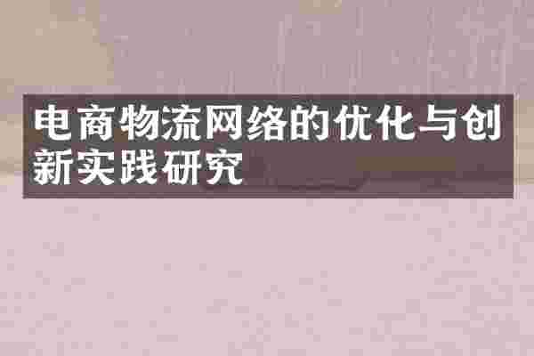 电商物流网络的优化与创新实践研究