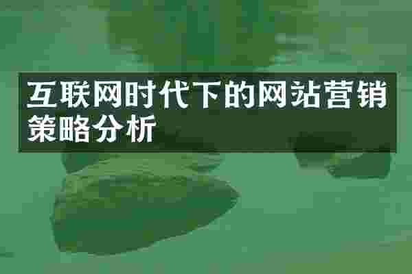 互联网时代下的网站营销策略分析