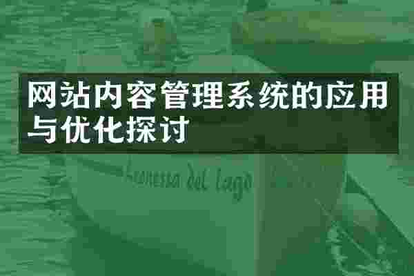 网站内容管理系统的应用与优化探讨