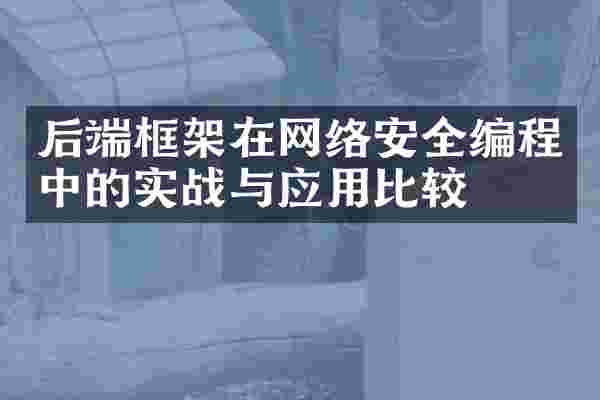 后端框架在网络安全编程中的实战与应用比较