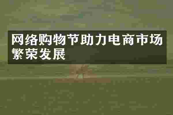 网络购物节助力电商市场繁荣发展