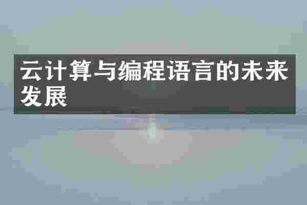 云计算与编程语言的未来发展