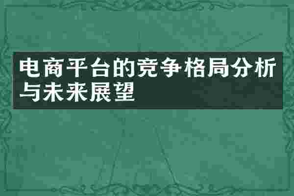电商平台的竞争格局分析与未来展望