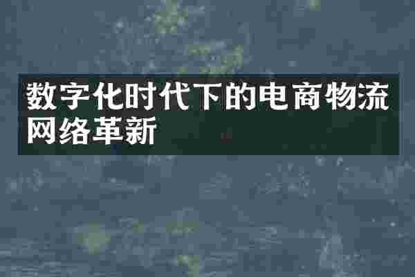 数字化时代下的电商物流网络革新
