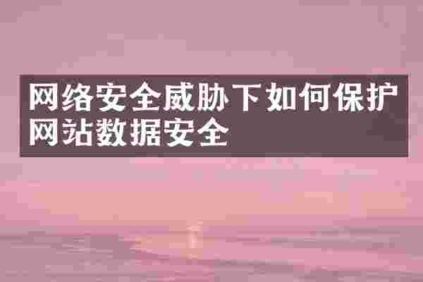 网络安全威胁下如何保护网站数据安全