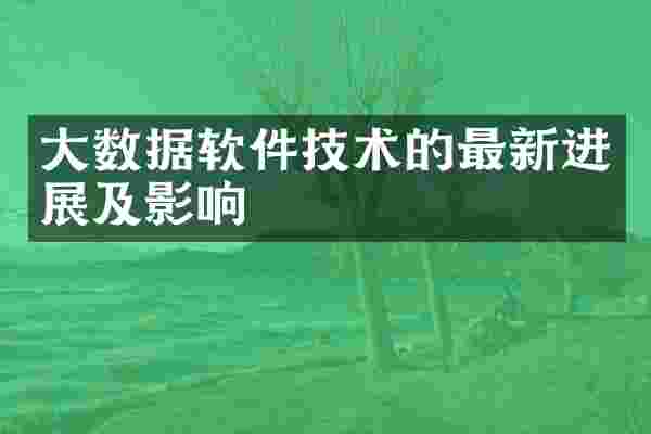 大数据软件技术的最新进展及影响