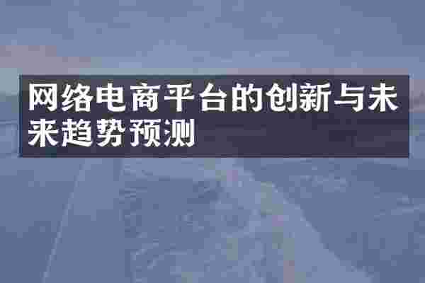 网络电商平台的创新与未来趋势预测
