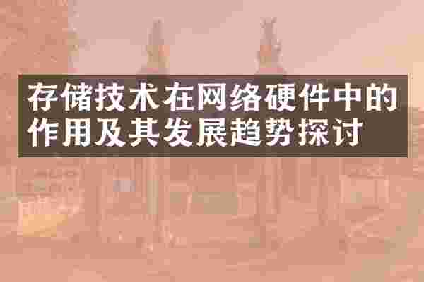 存储技术在网络硬件中的作用及其发展趋势探讨