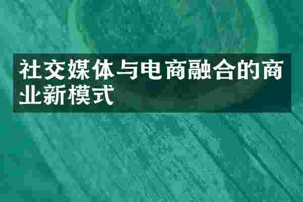 社交媒体与电商融合的商业新模式