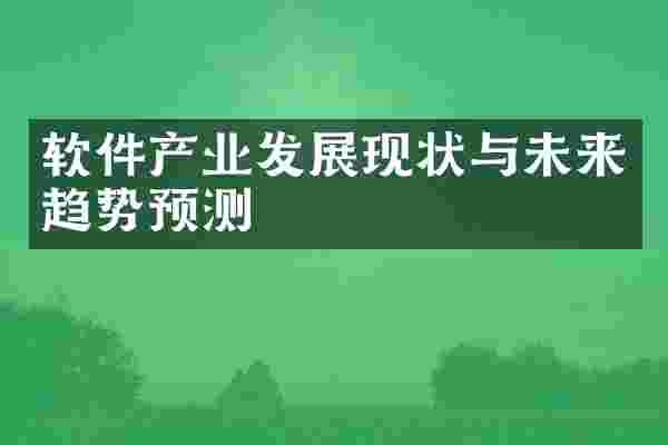 软件产业发展现状与未来趋势预测