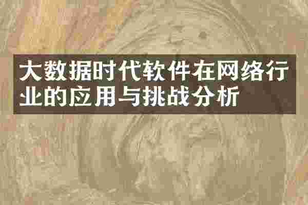 大数据时代软件在网络行业的应用与挑战分析