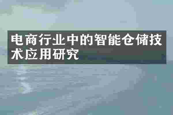 电商行业中的智能仓储技术应用研究