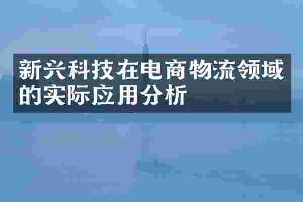 新兴科技在电商物流领域的实际应用分析