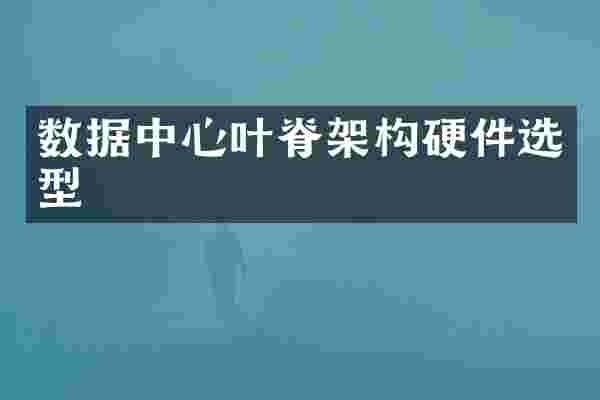 数据中心叶脊架构硬件选型