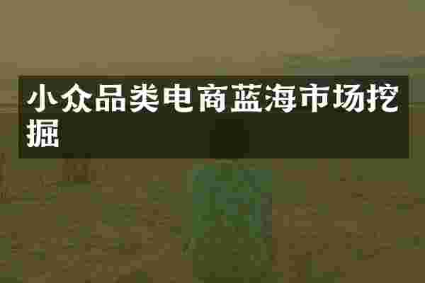 小众品类电商蓝海市场挖掘