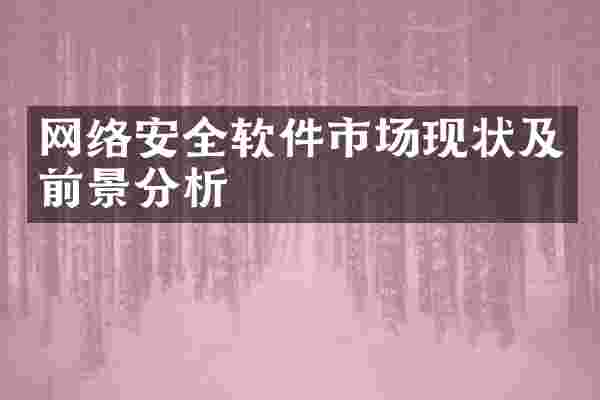 网络安全软件市场现状及前景分析