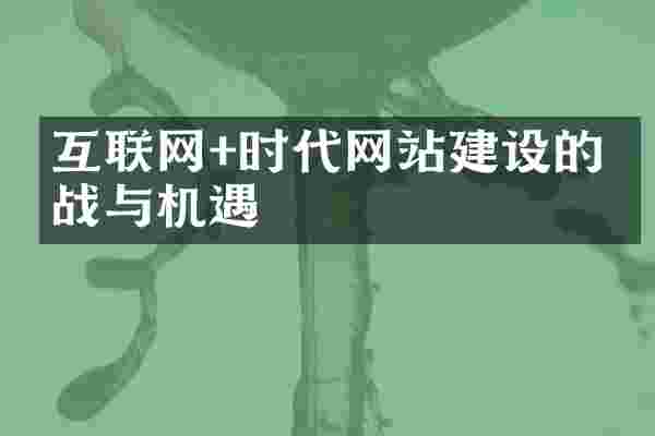 互联网+时代网站建设的挑战与机遇