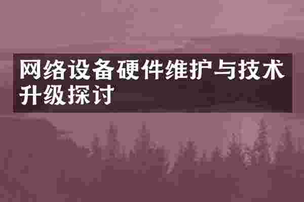 网络设备硬件维护与技术升级探讨