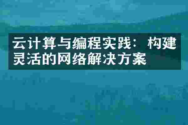 云计算与编程实践：构建灵活的网络解决方案